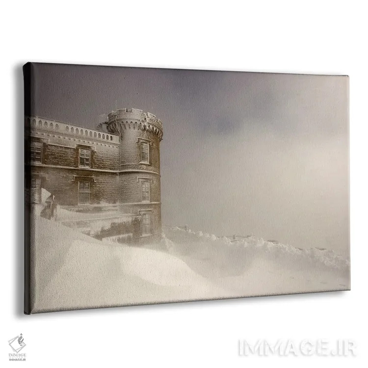 تابلو طوفان برف بر فراز قلعه اثر آنابل شابر - نمای پرسپکتیو محصول
