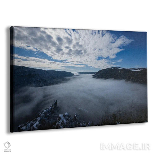 تابلو منظر زمستانی بر فراز دره اثر آنابل شابر - نمای پرسپکتیو محصول