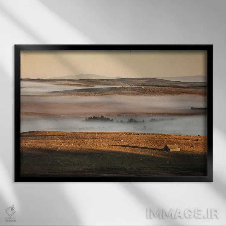 تابلو مه و وسعت اثر آنابل شابر - نمای قابدار مشکی
