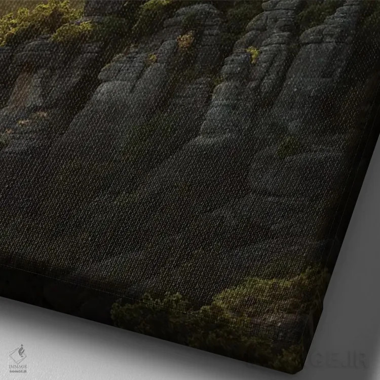 تابلو متئورا (مجموعه صخرهای در یونان) اثر آنابل شابر - نمای نزدیک بافت بوم