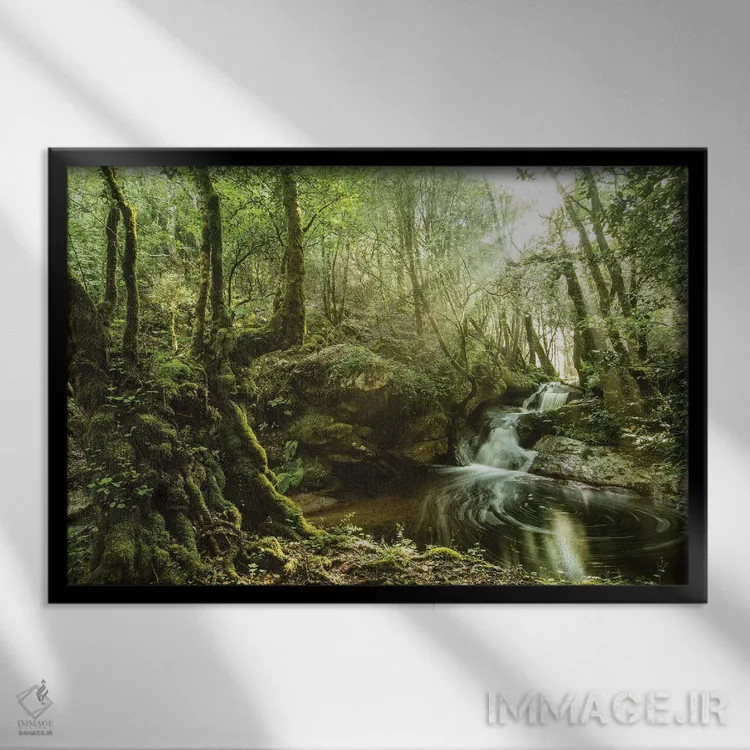 تابلو بهشت سبز در جزیره کرس II اثر آنابل شابر - نمای قابدار مشکی