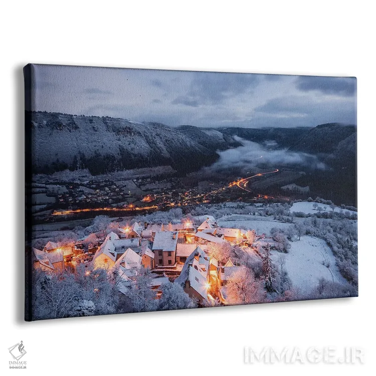 تابلو روستای دوستداشتنی در زمستان اثر آنابل شابر - نمای پرسپکتیو محصول