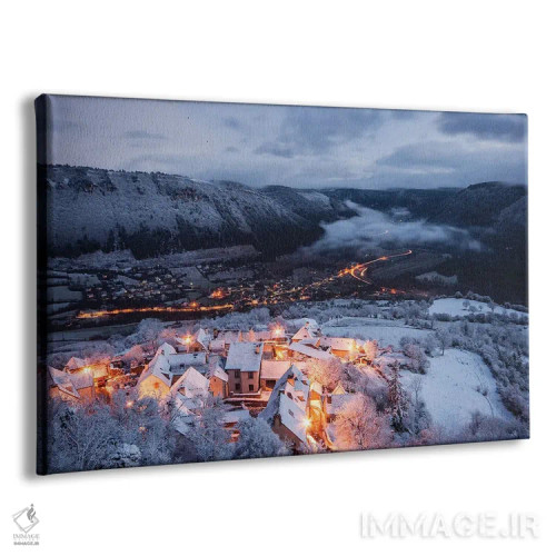 تابلو روستای دوستداشتنی در زمستان اثر آنابل شابر - نمای پرسپکتیو محصول