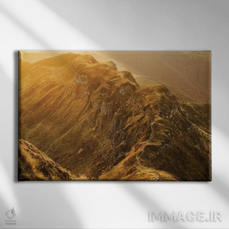 تابلو چشمانداز آتشفشانی اثر آنابل شابر - نمای روبهرو روی دیوار