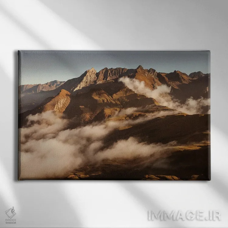 تابلو رنگهای پاییزی در کوهستان اثر آنابل شابر - نمای روبهرو روی دیوار