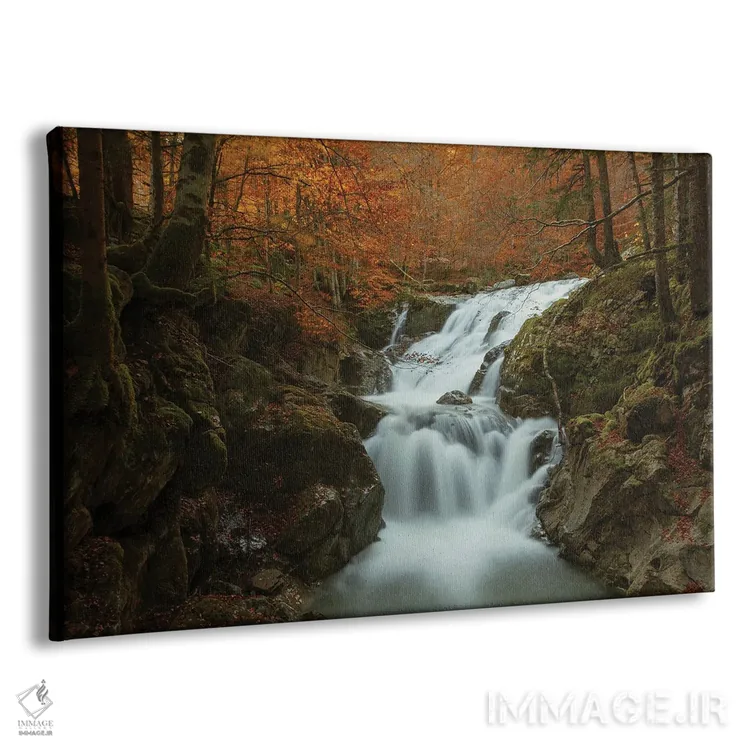 تابلو آبشار در پاییز اثر آنابل شابر - نمای پرسپکتیو محصول