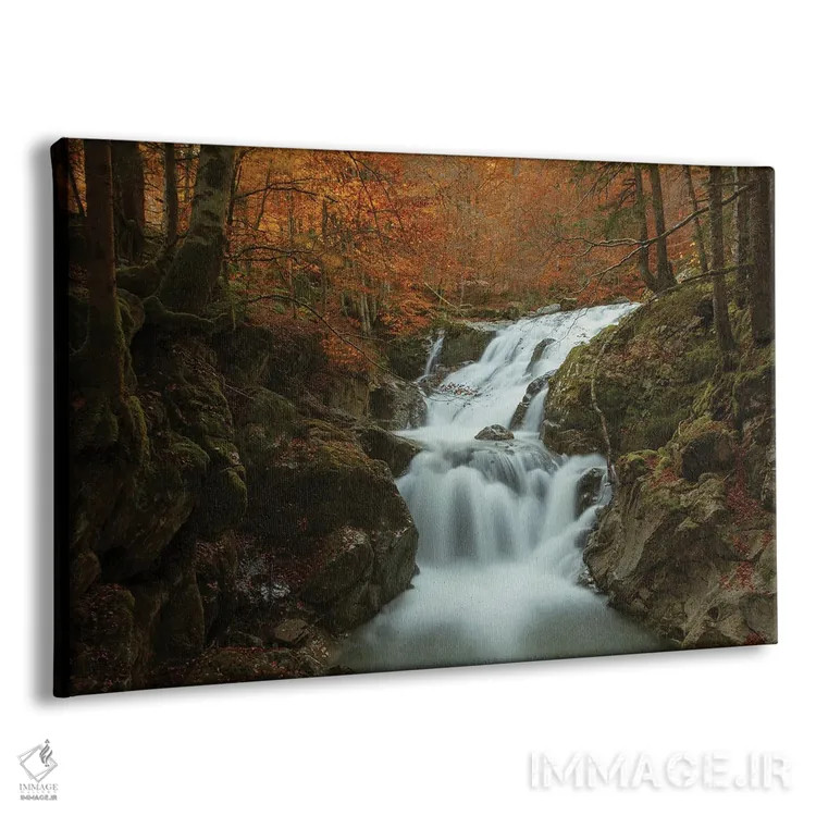 تابلو آبشار در پاییز اثر آنابل شابر - نمای پرسپکتیو محصول