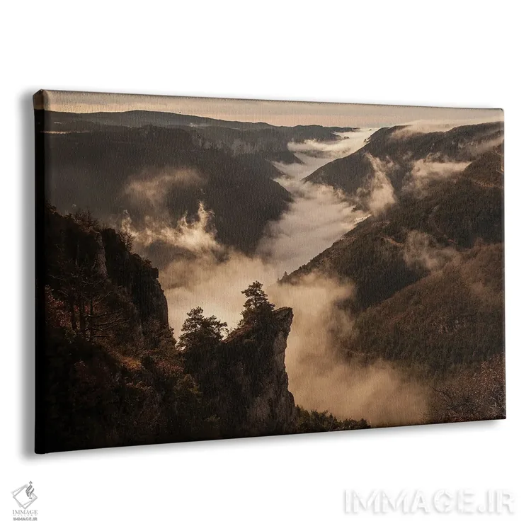 تابلو رودخانهای از ابرها در دره اثر آنابل شابر - نمای پرسپکتیو محصول