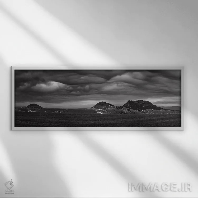 تابلو آسمان چشمگیر اثر آنابل شابر - نمای قابدار سفید