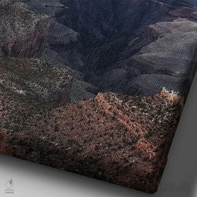 تابلو گرند کانیون در پایان روز اثر آنابل شابر - نمای نزدیک بافت بوم