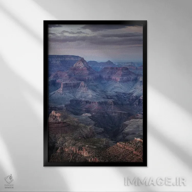 تابلو گرند کانیون در پایان روز اثر آنابل شابر - نمای قابدار مشکی
