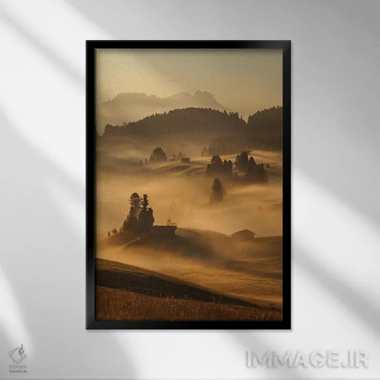 تابلو آلپه دی سیوسی (ایتالیا) اثر آنابل شابر - نمای قابدار مشکی