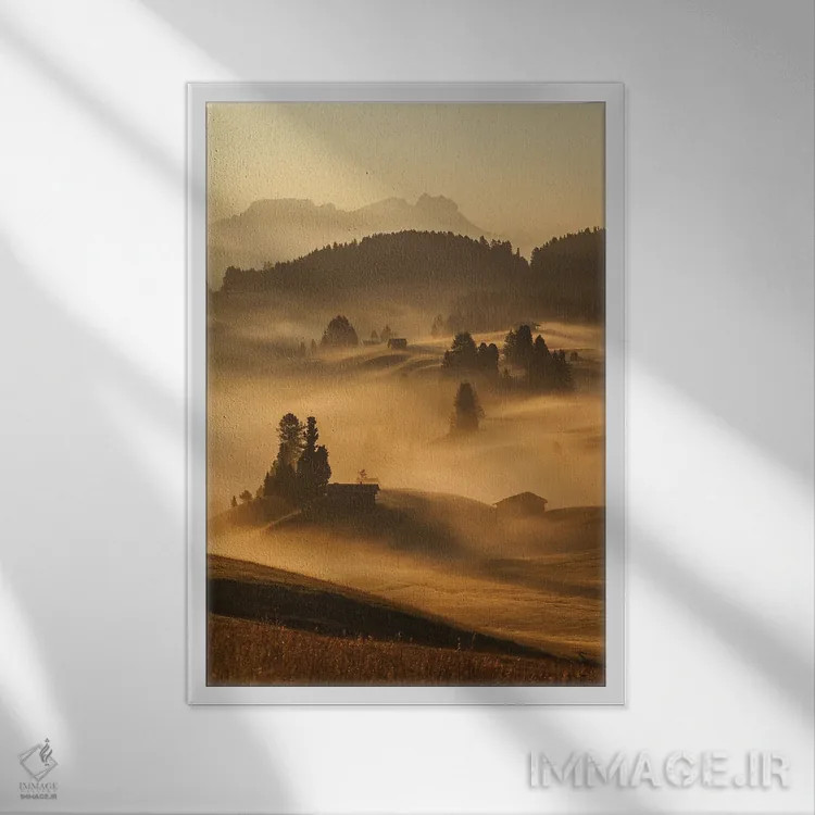 تابلو آلپه دی سیوسی (ایتالیا) اثر آنابل شابر - نمای قابدار سفید