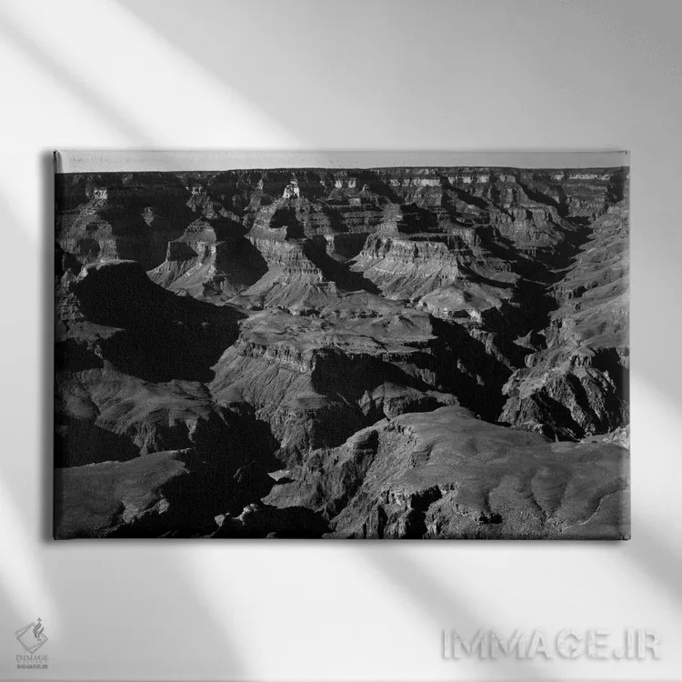 تابلو پارک ملی گرند کانیون XVII اثر انسل آدامز (عکاس طبیعت آمریکایی) - نمای روبهرو روی دیوار