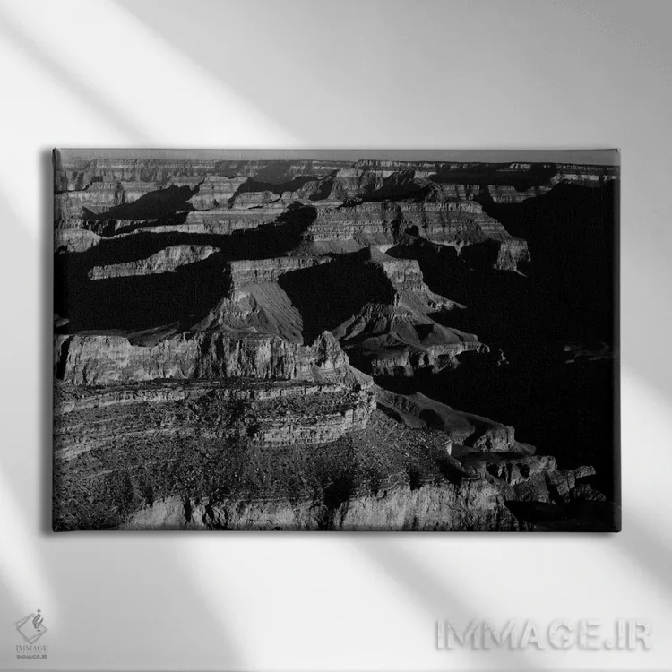 تابلو پارک ملی گرند کانیون XX اثر انسل آدامز (عکاس طبیعت آمریکایی) - نمای روبهرو روی دیوار