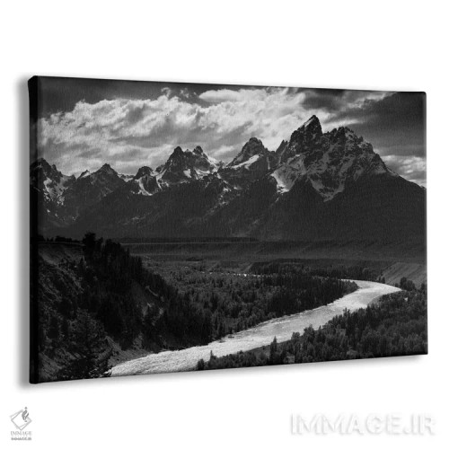 تابلو گرند تیتون II (کوهستان) اثر انسل آدامز (عکاس طبیعت آمریکایی) - نمای پرسپکتیو محصول