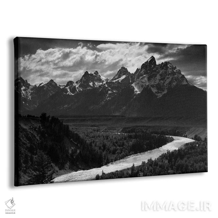 تابلو گرند تیتون II (کوهستان) اثر انسل آدامز (عکاس طبیعت آمریکایی) - نمای پرسپکتیو محصول