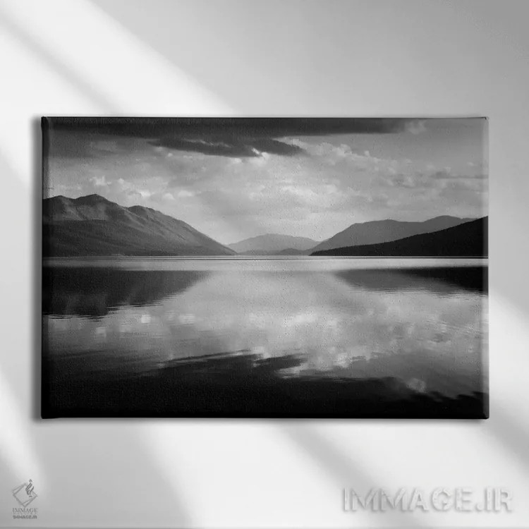 تابلو McDonald Lake, Glacier National Park,عصرگاه، دریاچه مکدونالد، پارک ملی گلیشر اثر انسل آدامز (عکاس طبیعت آمریکایی) - نمای روبهرو روی دیوار