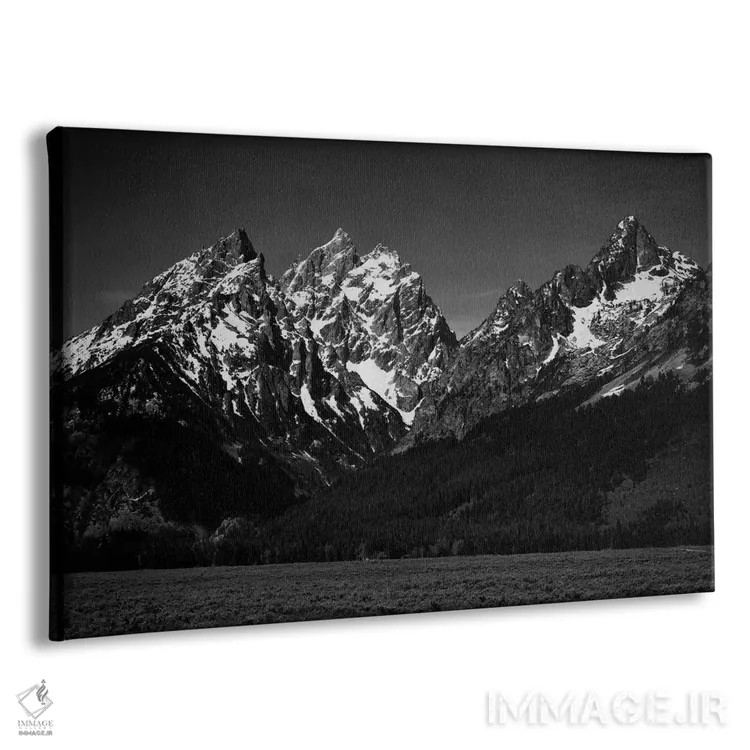 تابلو گرند تیتون XI (کوهستان) اثر انسل آدامز (عکاس طبیعت آمریکایی) - نمای پرسپکتیو محصول