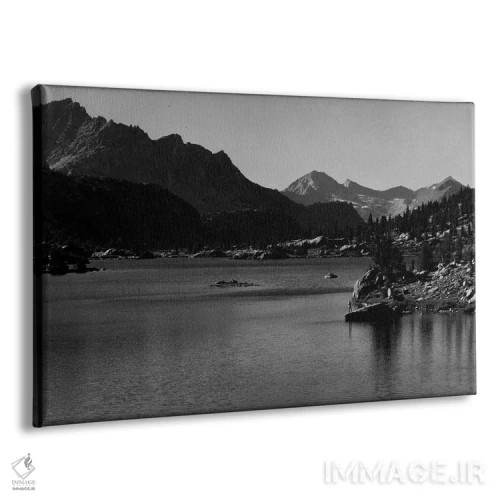 تابلو دریاچه رک (نام اختصاصی) اثر انسل آدامز (عکاس طبیعت آمریکایی) - نمای پرسپکتیو محصول