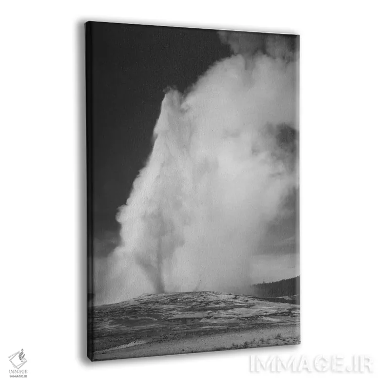 تابلو Yellowstone National Park,چشمه آبگرم اولد فِیثفول، پارک ملی یلواستون اثر انسل آدامز (عکاس طبیعت آمریکایی) - نمای پرسپکتیو محصول