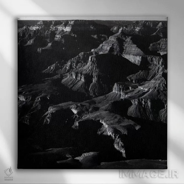 تابلو گرند کانیون اثر انسل آدامز (عکاس طبیعت آمریکایی) - نمای روبهرو روی دیوار