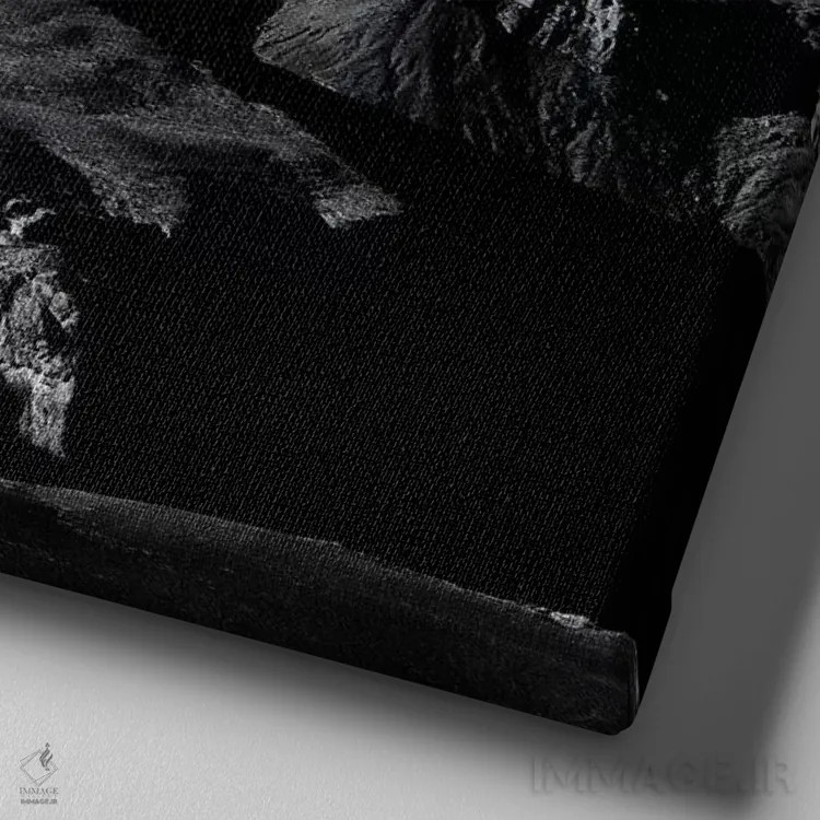 تابلو گرند کانیون اثر انسل آدامز (عکاس طبیعت آمریکایی) - نمای نزدیک بافت بوم