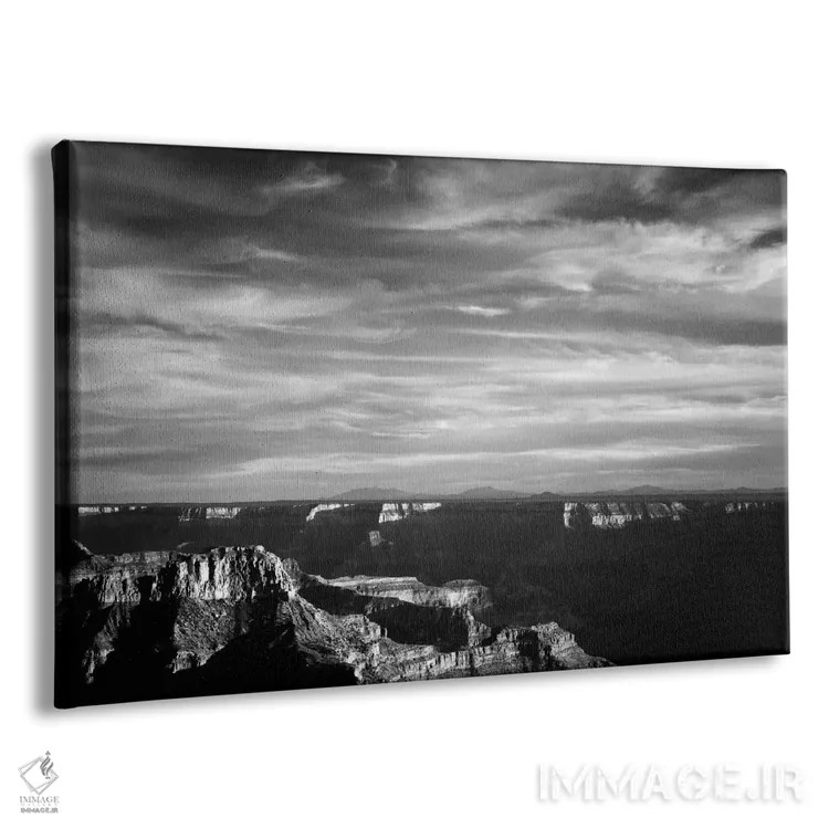 تابلو 1941,گرند کانیون از لبه شمالی، ۱۹۴۱ اثر انسل آدامز (عکاس طبیعت آمریکایی) - نمای پرسپکتیو محصول
