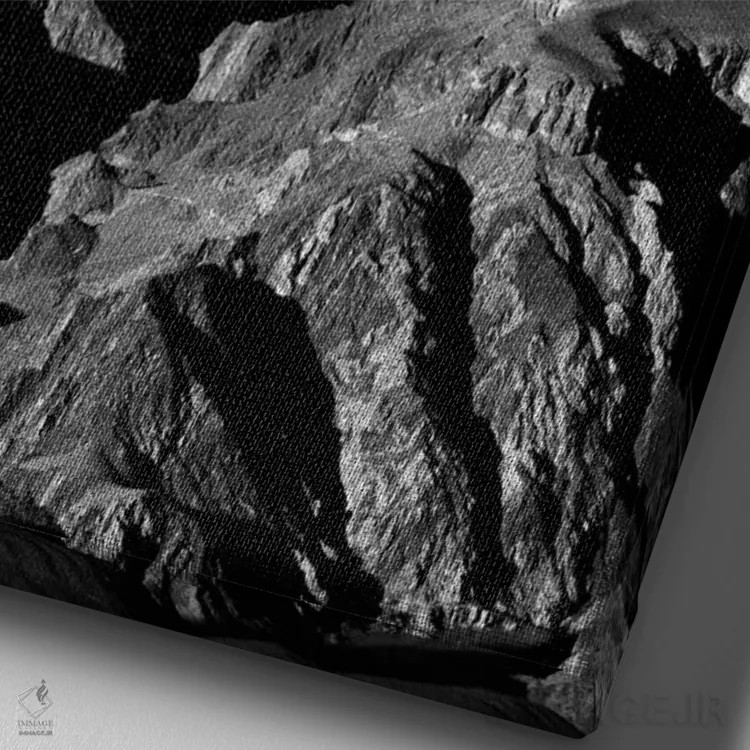 تابلو 1941,گرند کانیون از لبه جنوبی، ۱۹۴۱ اثر انسل آدامز (عکاس طبیعت آمریکایی) - نمای نزدیک بافت بوم