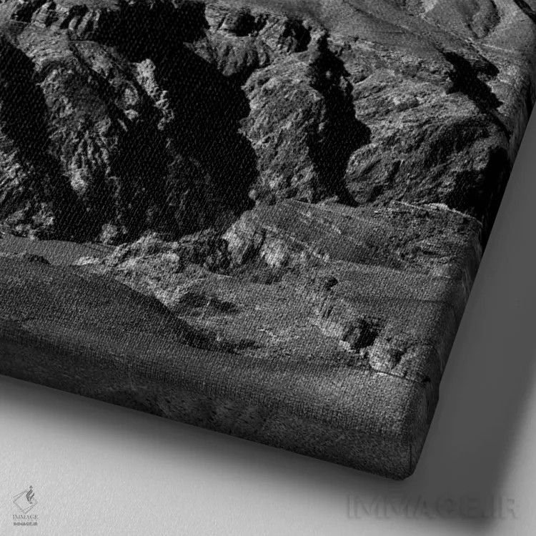 تابلو پارک ملی گرند کانیون IX اثر انسل آدامز (عکاس طبیعت آمریکایی) - نمای نزدیک بافت بوم