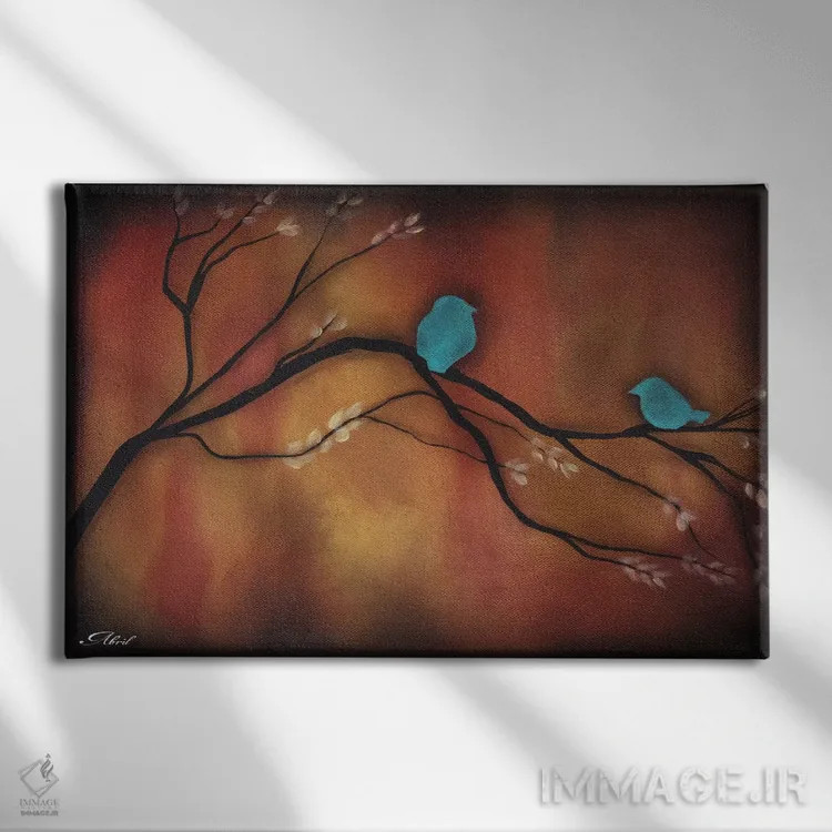 تابلو همراه اثر ابریل آندراده - نمای روبهرو روی دیوار