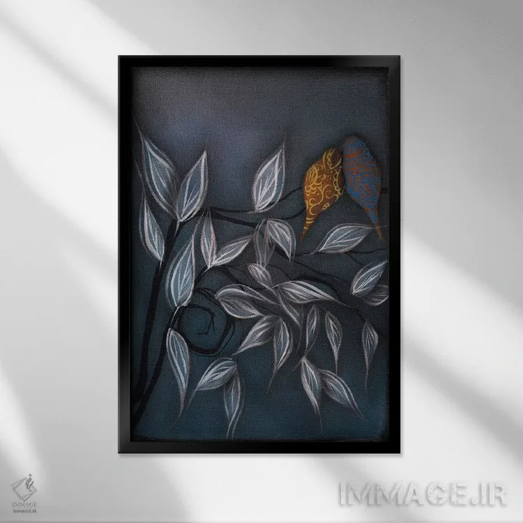 تابلو همدم من اثر ابریل آندراده - نمای قابدار مشکی