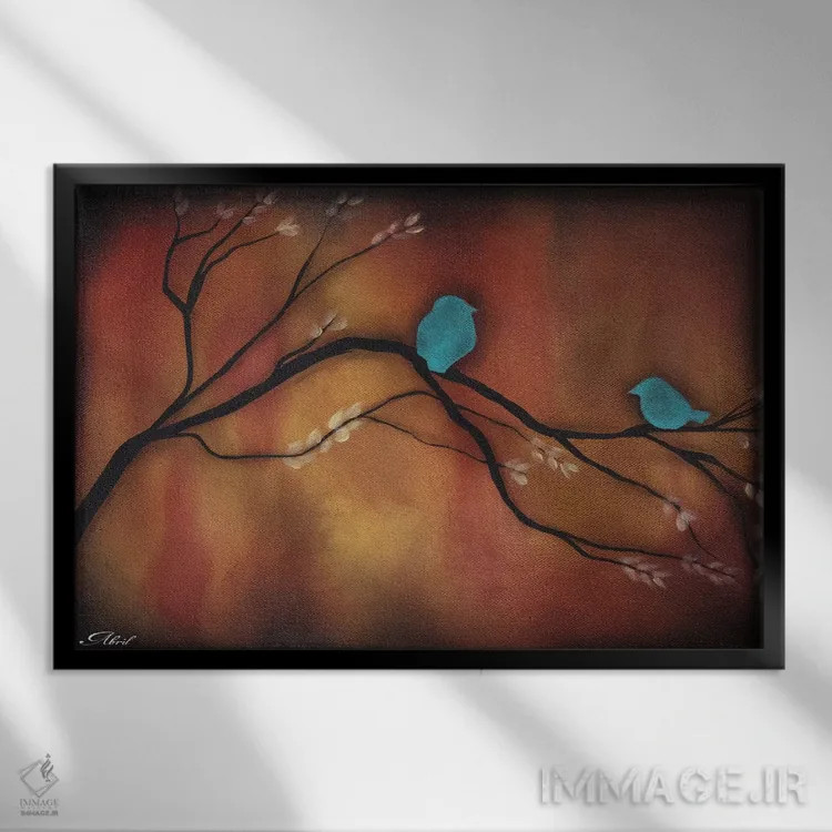 تابلو همراه اثر ابریل آندراده - نمای قابدار مشکی