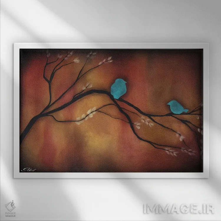 تابلو همراه اثر ابریل آندراده - نمای قابدار سفید