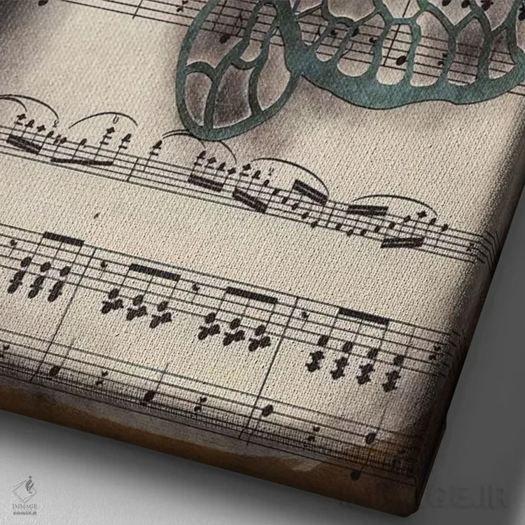 تابلو راز پروانهها اثر ابریل آندراده - نمای نزدیک بافت بوم