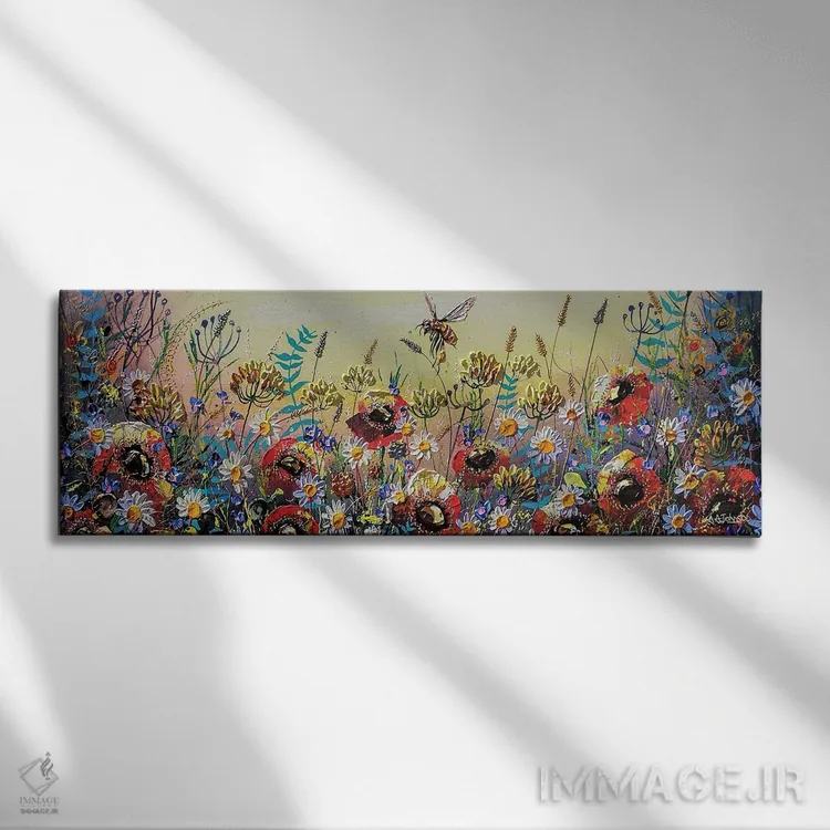 تابلو لذتهای گل بابونه اثر اندرو آلن جانسون - نمای روبهرو روی دیوار