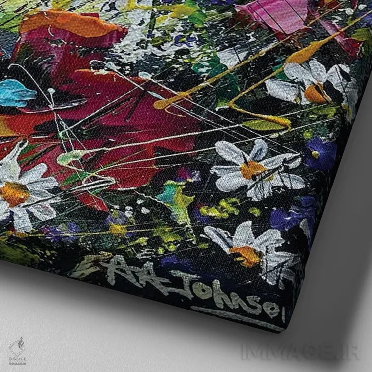 تابلو آرامش خاطر اثر اندرو آلن جانسون - نمای نزدیک بافت بوم