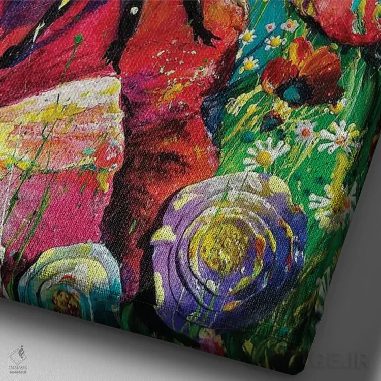 تابلو انبار تابستانی اثر اندرو آلن جانسون - نمای نزدیک بافت بوم