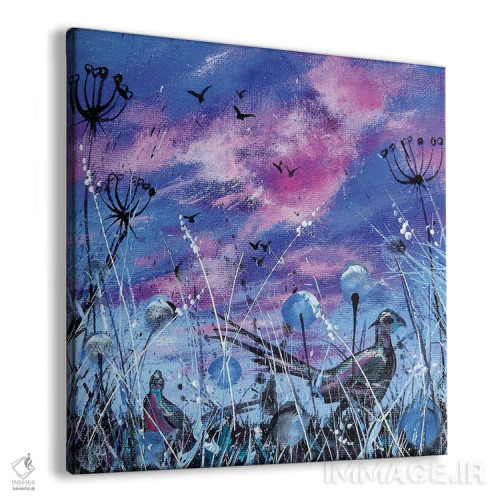 تابلو قرقاولهای غروب اثر اندرو آلن جانسون - نمای پرسپکتیو محصول