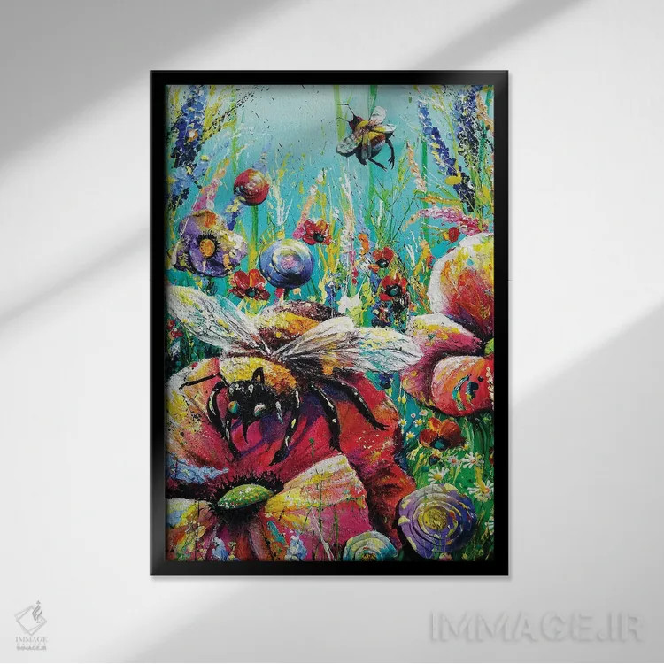 تابلو انبار تابستانی اثر اندرو آلن جانسون - نمای قابدار مشکی