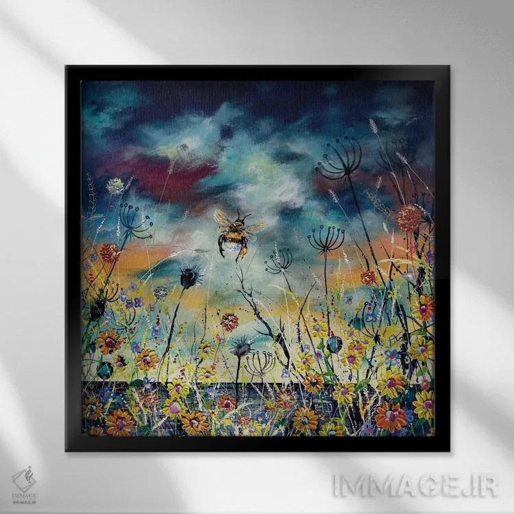 تابلو روحیهٔ آفتابی اثر اندرو آلن جانسون - نمای قابدار مشکی