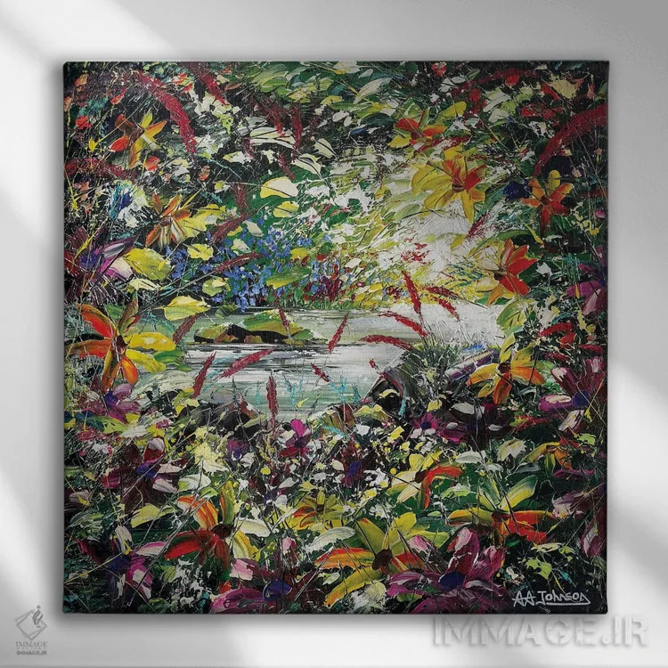 تابلو آرامش آب اثر اندرو آلن جانسون - نمای روبهرو روی دیوار