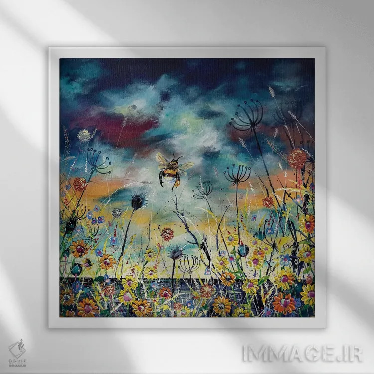 تابلو روحیهٔ آفتابی اثر اندرو آلن جانسون - نمای قابدار سفید