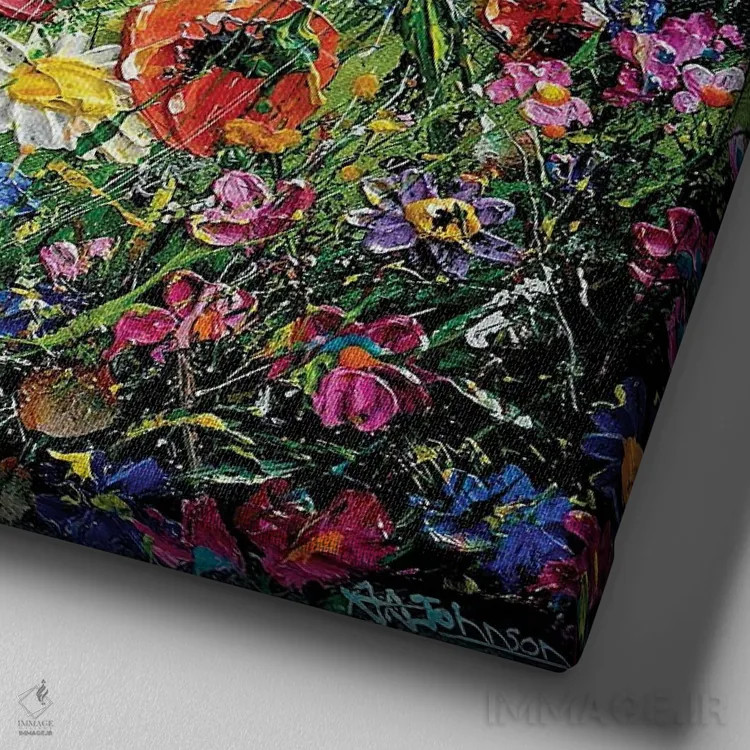 تابلو اجازه بده نور وارد شود اثر اندرو آلن جانسون - نمای نزدیک بافت بوم