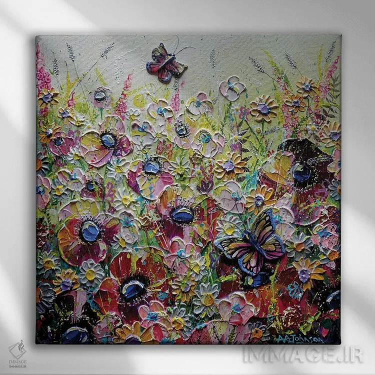 تابلو صورتیهای بینقص اثر اندرو آلن جانسون - نمای روبهرو روی دیوار