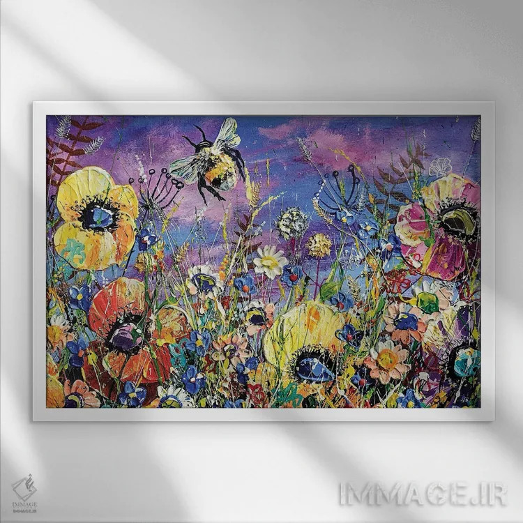 تابلو تابستان اثر اندرو آلن جانسون - نمای قابدار سفید