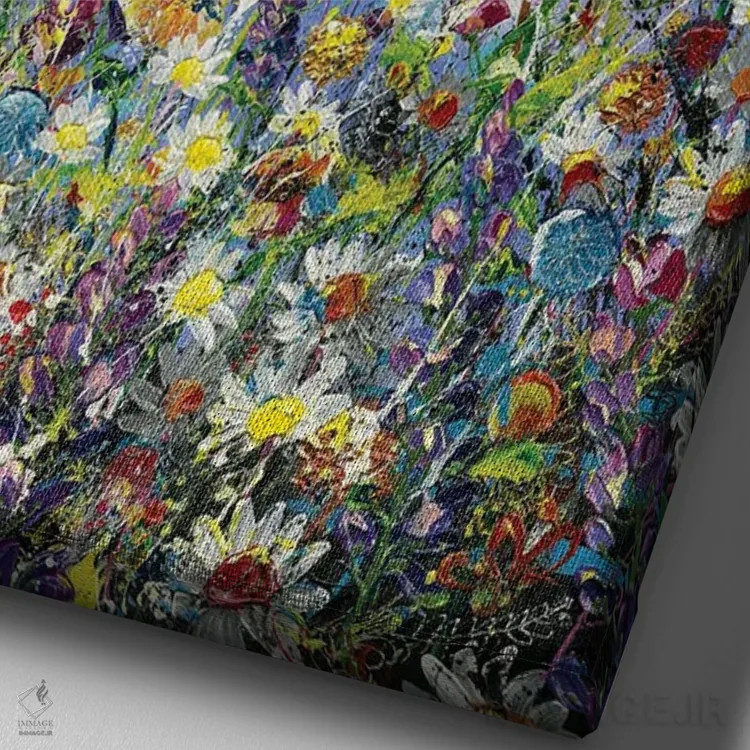 تابلو فضای نفسکشیدن اثر اندرو آلن جانسون - نمای نزدیک بافت بوم