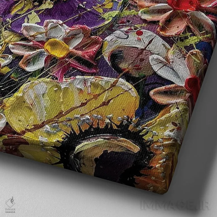 تابلو همه چیز عالی II اثر اندرو آلن جانسون - نمای نزدیک بافت بوم