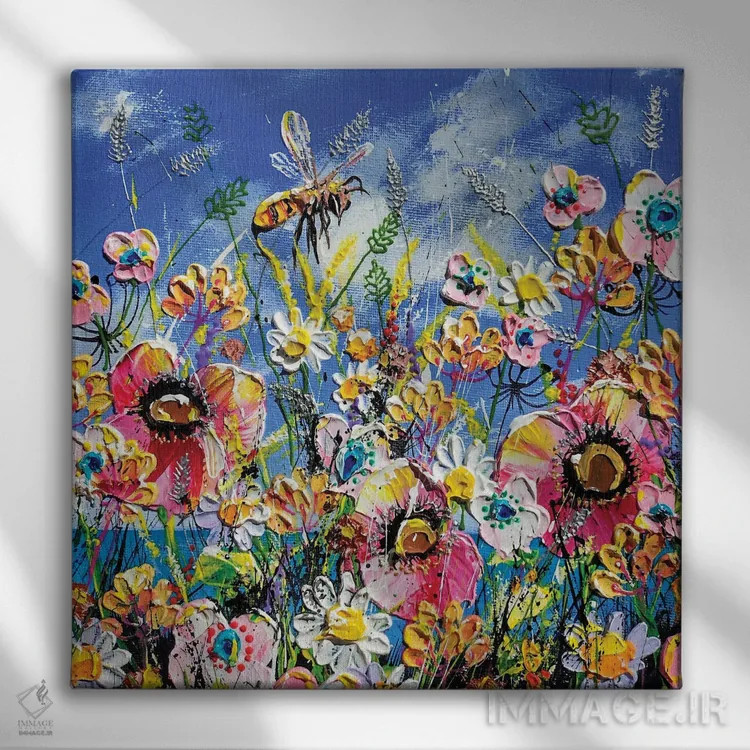 تابلو جایی که آسمان آبی به دریا میرسد اثر اندرو آلن جانسون - نمای روبهرو روی دیوار