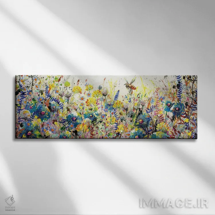 تابلو حسی برای رنگ سبزآبی اثر اندرو آلن جانسون - نمای روبهرو روی دیوار
